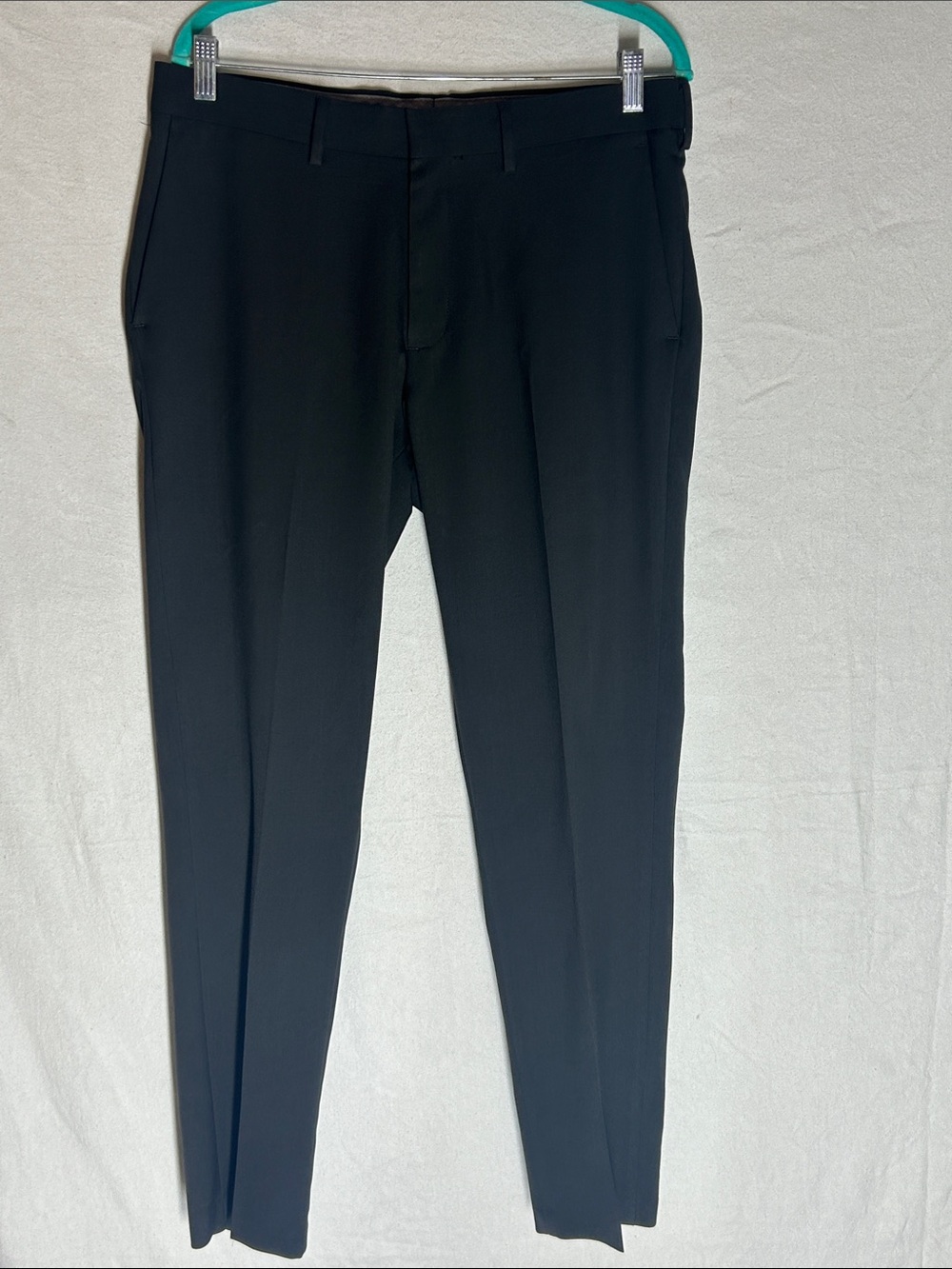 Haggar Black Men's Dress Pants - Slim Tapered Fit